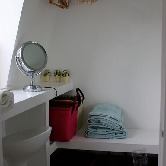Closet at The Moorings, a luxury holiday cottage for rent in Lostwithiel Cornwall